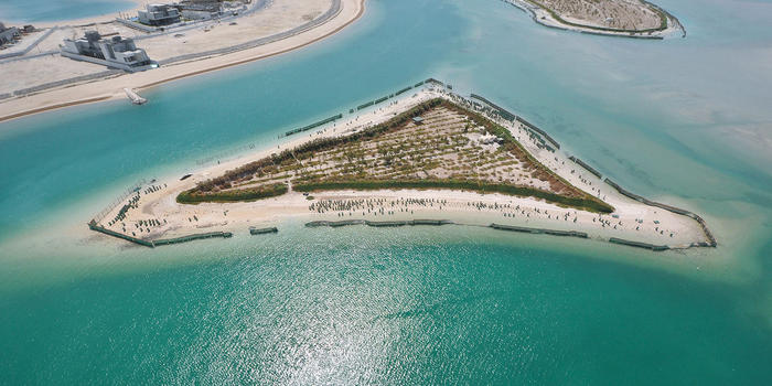 Artificial islets and canals at Sabah Al-Ahmad Sea City